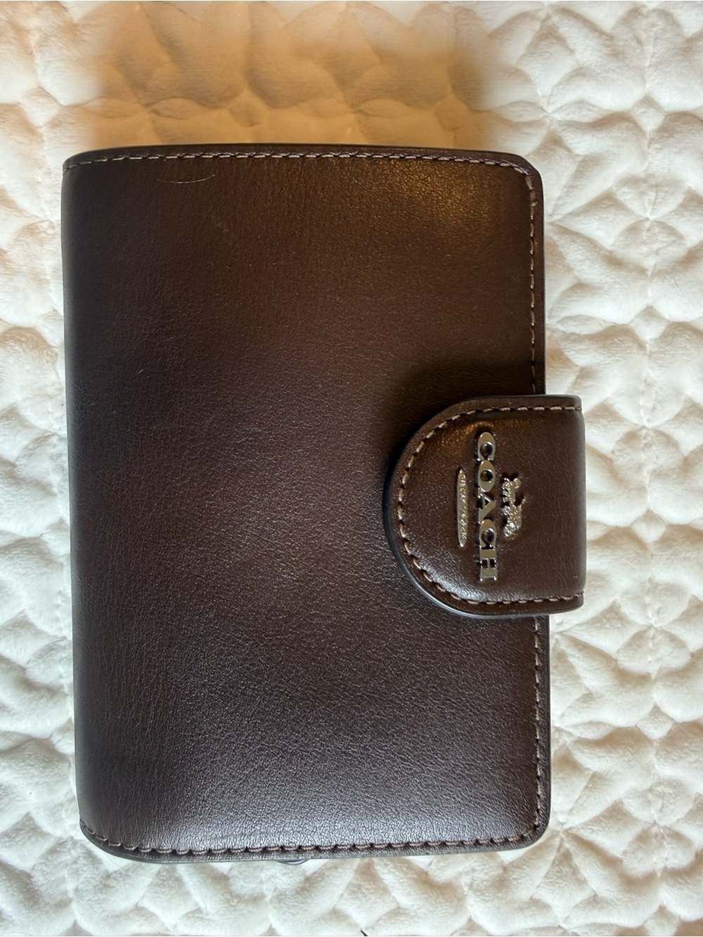Coach Maple Leather Snap Wallet